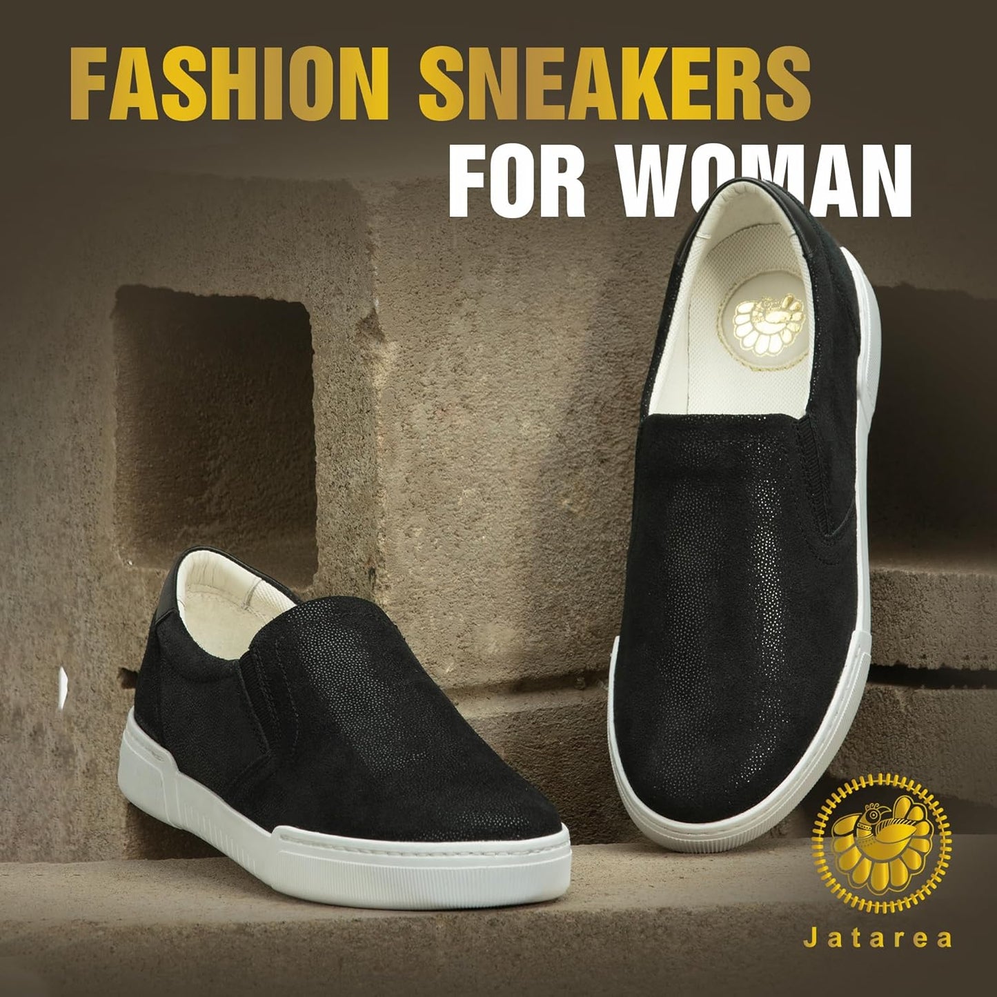 Women'S Fashion Sneakers – Genuine Leather Casual Shoes, Comfortable Cushioned Insole, TPR Rubber Sole, Stylish Lifestyle, Lightweight and Durable Travel Sneakers